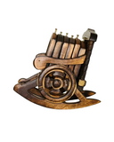 Wooden Rocking Chair Tea Coaster with Wheel