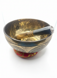 Golden 5'' Hand Carved Hand Hammered Singing Bowl