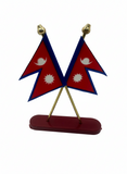 Nepali Cross  Flag with flat stand