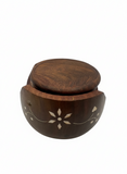 Set Of 6 Round Designed Wooden Coaster
