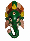 Wooden Ganesh Tika Mask