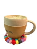 Handmade Round Felt Tea Coaster - Set of 5 Pcs