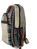 Nepali Handmade Multicolor Hemp Unisex Backpack