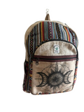 Three Moon Print Hemp Backpack
