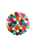 Handmade Round Felt Tea Coaster - Set of 5 Pcs